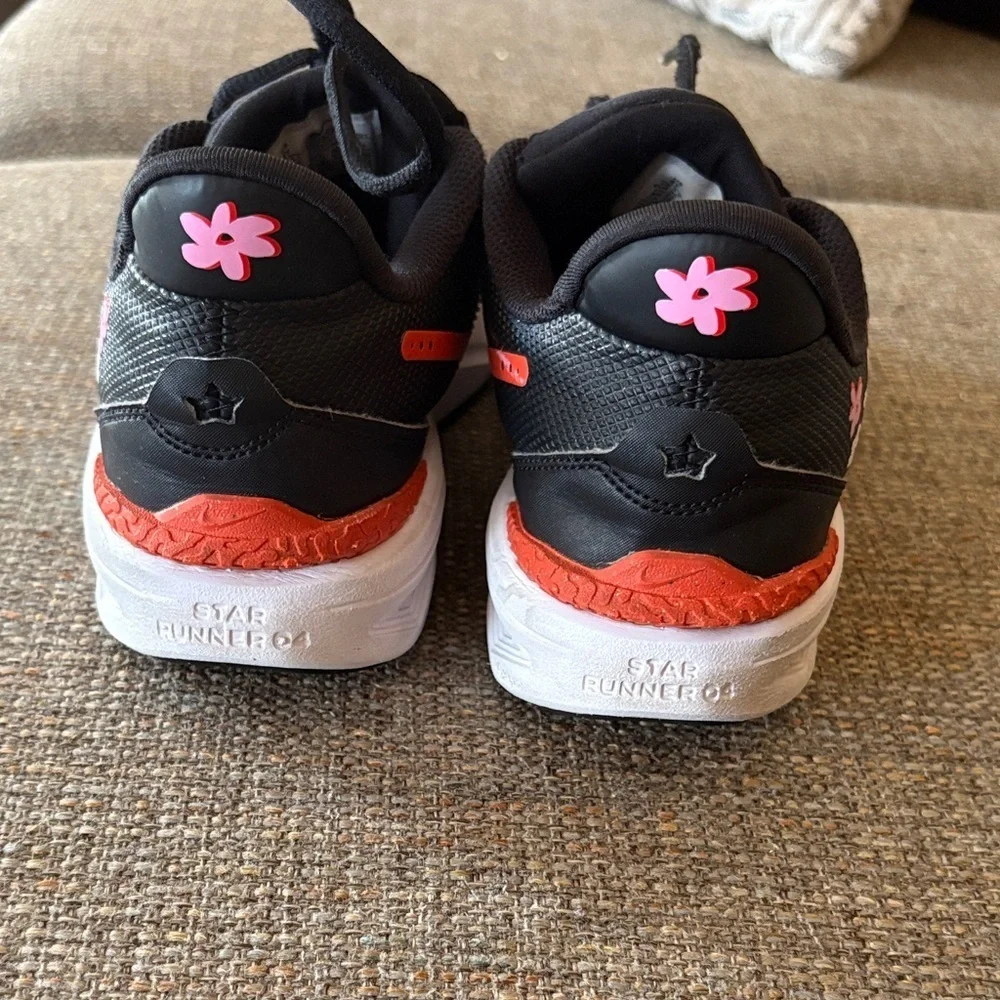 Gently Loved Nike Kids Black, Red and Pink Sneakers
